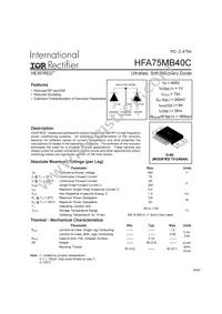 HFA75MB40C Datasheet Cover