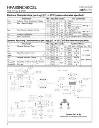 HFA80NC40CSL Datasheet Page 2