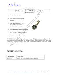 HFD3081-108 Datasheet Cover