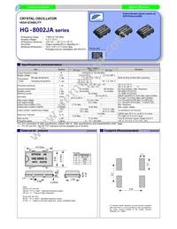 HG-8002JA 40.0000M-PCCXL3:ROHS Datasheet Cover