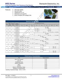 HGCB0603FTC47M0 Datasheet Cover