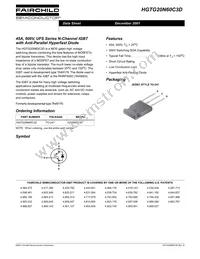 HGTG20N60C3D Datasheet Cover