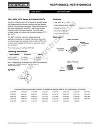 HGTP12N60C3 Datasheet Cover
