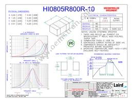 HI0805R800R-10 Datasheet Cover