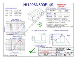 HI1206N800R-10 Datasheet Cover