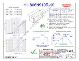 HI1806N910R-10 Datasheet Cover