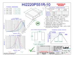 HI2220P551R-10 Datasheet Cover