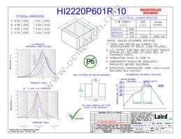 HI2220P601R-10 Datasheet Cover