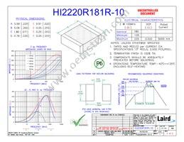 HI2220R181R-10 Datasheet Cover