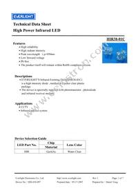 HIR38-01C Datasheet Cover