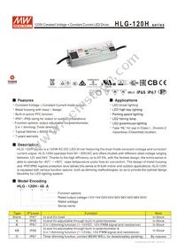 HLG-120H-20 Datasheet Cover