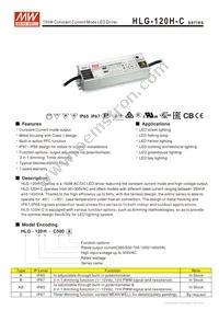 HLG-120H-C350B Datasheet Cover