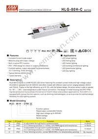 HLG-80H-C350B Datasheet Cover
