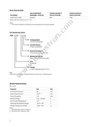 HLMP-LG63-TX0ZZ Datasheet Page 2