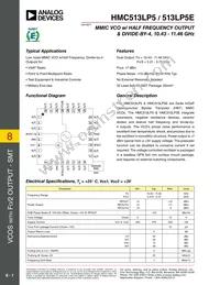 HMC513LP5ETR Datasheet Cover