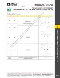 HMC699LP5ETR Datasheet Page 6