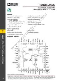 HMC765LP6CETR Datasheet Cover