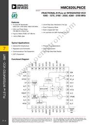 HMC820LP6CETR Datasheet Cover