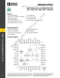 HMC821LP6CE Datasheet Cover