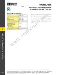 HMC826LP6CE Datasheet Page 7