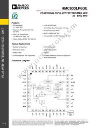 HMC833LP6GE Datasheet Cover