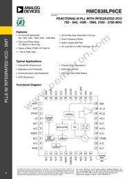 HMC838LP6CETR Datasheet Cover