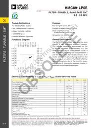 HMC891LP5E Datasheet Cover