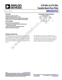 HMC892ALP5ETR Datasheet Cover
