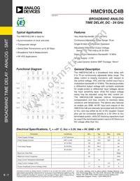 HMC910LC4BTR-R5 Datasheet Cover