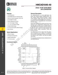 HMCAD1040-40 Datasheet Cover