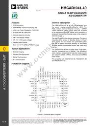 HMCAD1041-40 Datasheet Cover