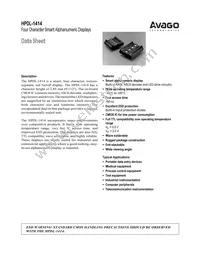 HPDL-1414 Datasheet Cover