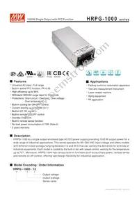 HRPG-1000-15 Datasheet Cover