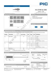 HS-2210M-04-0300 Datasheet Cover
