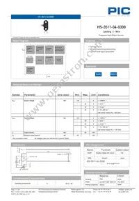 HS-3511-04-0300 Datasheet Cover