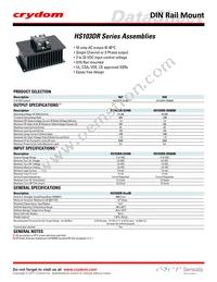 HS103DR-D53TP25D Datasheet Cover