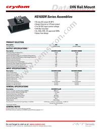 HS103DR-D53TP50D Datasheet Cover