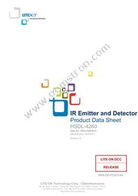 HSDL-4260 Datasheet Cover