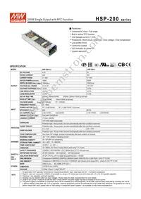 HSP-200-4.2 Datasheet Cover