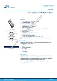 HSP061-4M10 Datasheet Cover