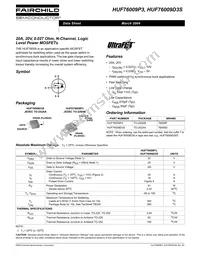 HUF76009D3ST Datasheet Cover