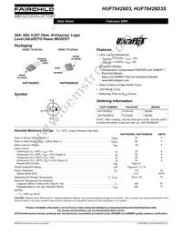 HUF76429D3ST Datasheet Cover