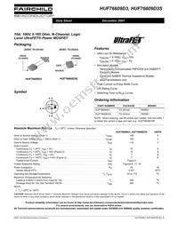 HUF76609D3 Datasheet Cover