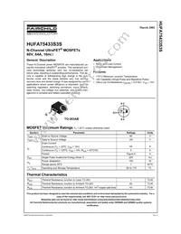 HUFA75433S3ST Datasheet Cover