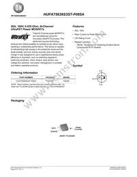 HUFA75639S3ST-F085A Datasheet Cover