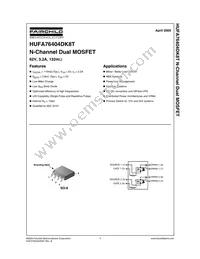 HUFA76404DK8T Datasheet Cover