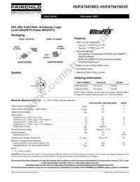 HUFA76419D3ST Datasheet Cover