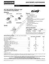 HUFA76639S3ST Datasheet Cover