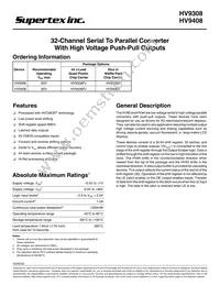 HV9308PJ-G Datasheet Cover