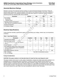 HW025FG Datasheet Page 2
